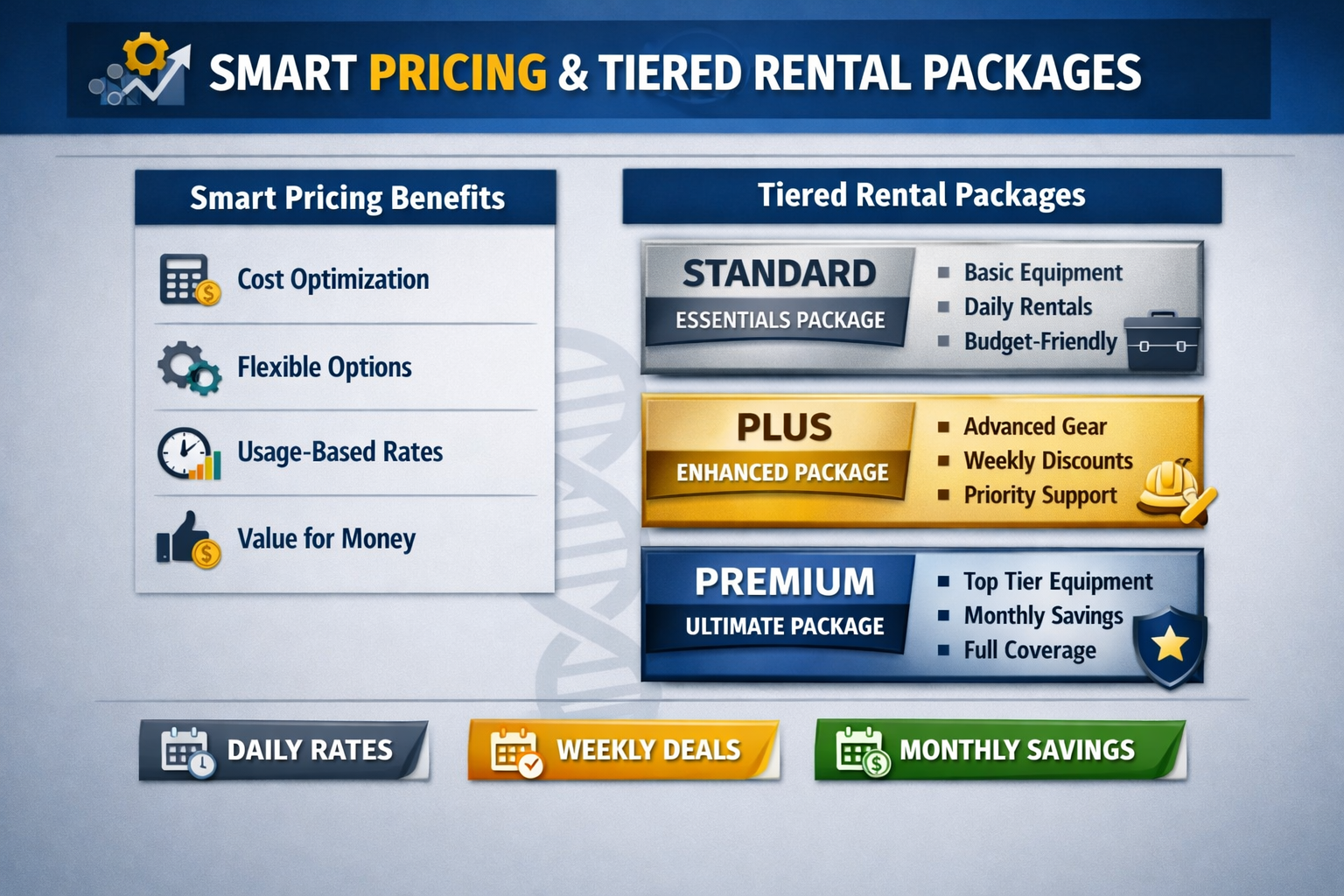 Smart Pricing and Tiered Rental Packages